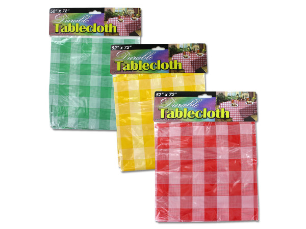 Durable plastic tablecloth