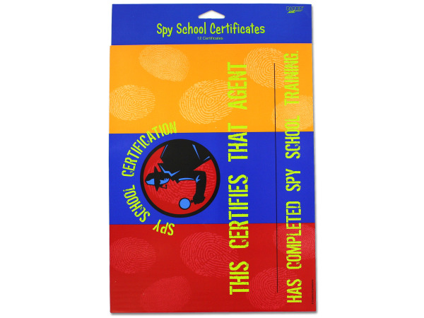 spy school certificates 12 pack