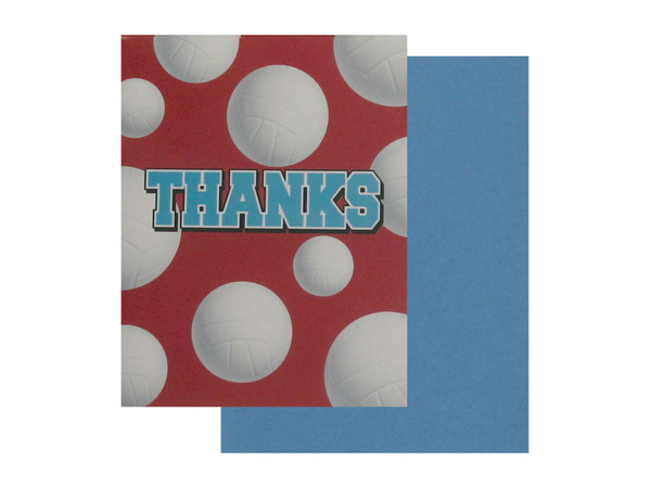 Volleyball thank you cards, set of 8
