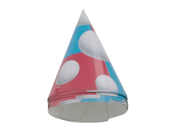 Volleyball party hats, 8 count