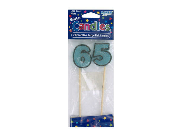Large pick candles, "65"