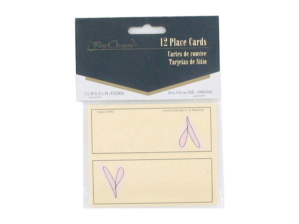 "Love" Bride and Groom place cards, pack of 12