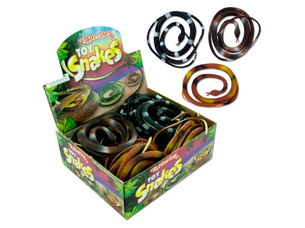 Rubber toy snake display