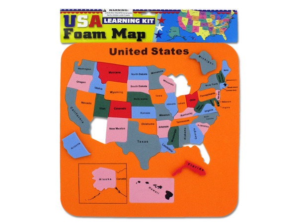 USA foam map set
