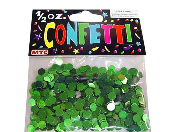 .5 ounce confetti dot multi colored green
