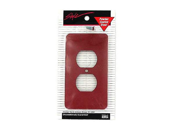 Electrical outlet cover, red