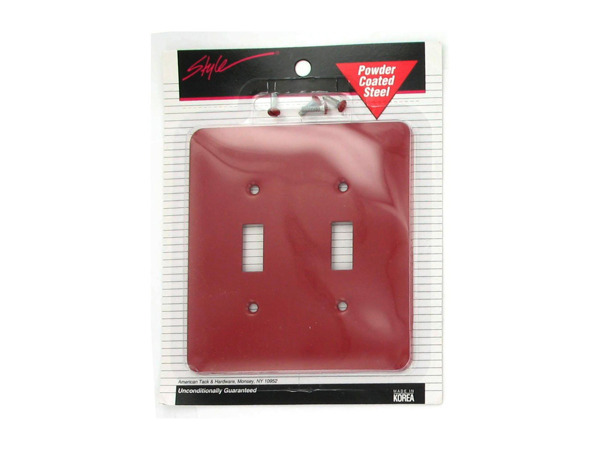 double red light switch plate