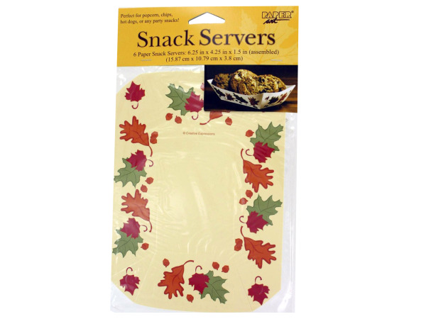 Fall snack servers, pack of 6