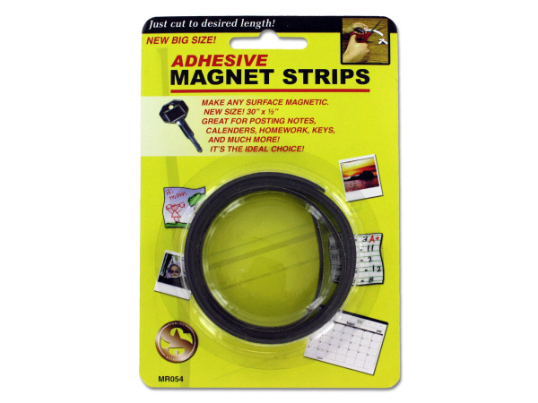 Adhesive magnet strips