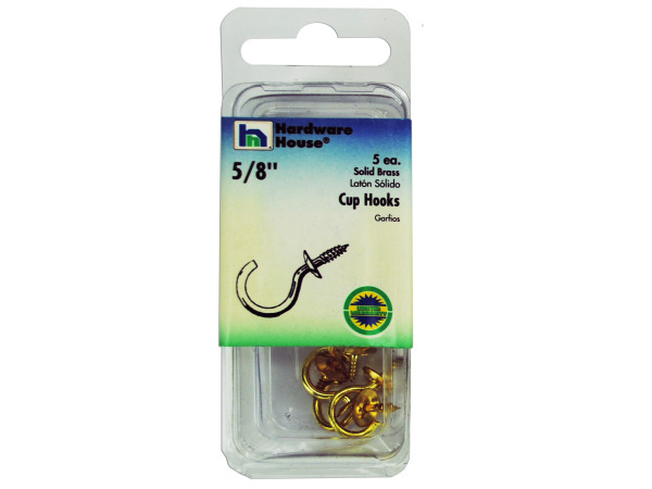 Solid brass cup hooks