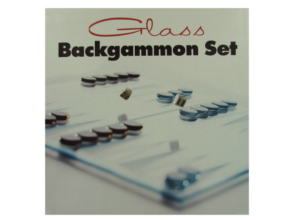 Glass backgammon set