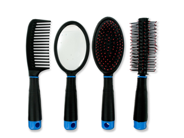 4 piece hair brush/comb set