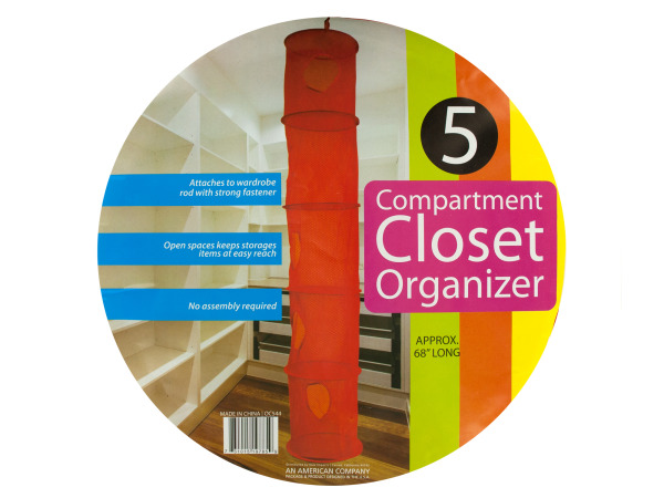 Five Compartment Mesh Closet Organizer