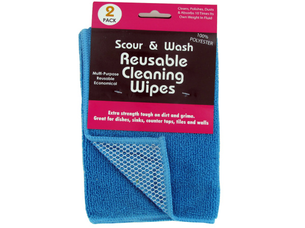 Scour and Wash Reusable Cleaning Wipes Set