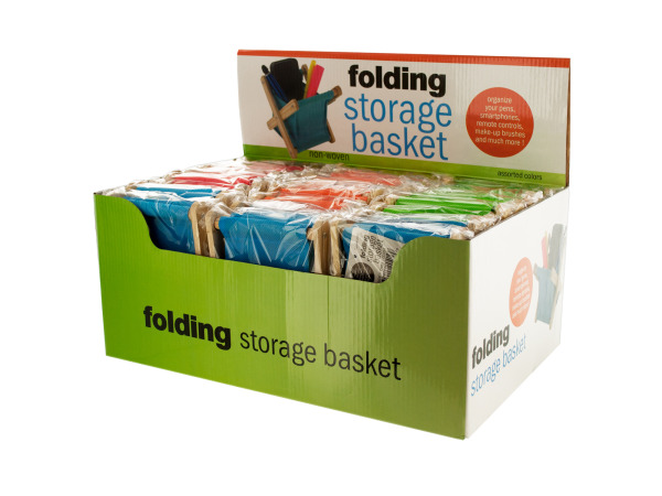 Non-Woven Folding Storage Basket Counter Top Display