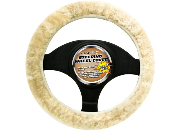 Simulated Sheep Skin Steering Wheel Cover