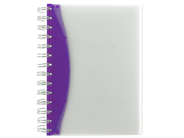 7" Purple/Clear Notebook
