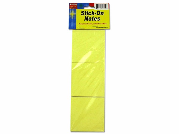 3 Pack stick-on note pads