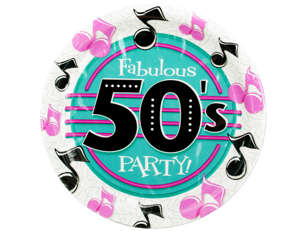 8 pack 50`s theme plates