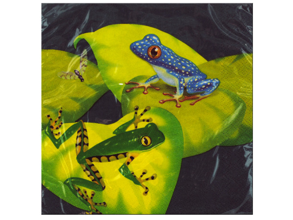 16 count fun frogs napkins