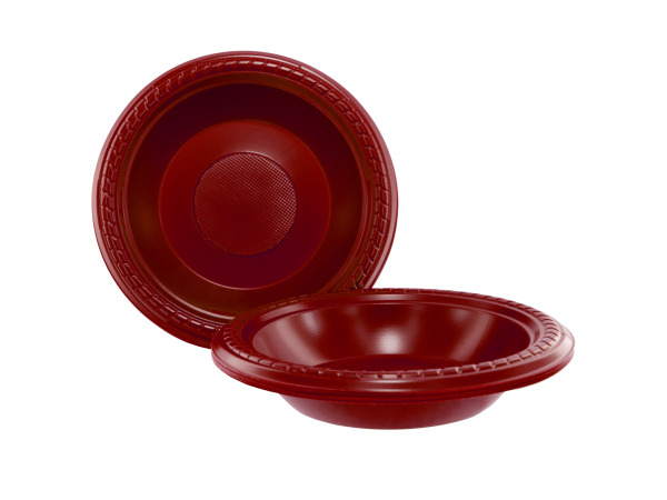 10 pack 7 inch red plastic bowls