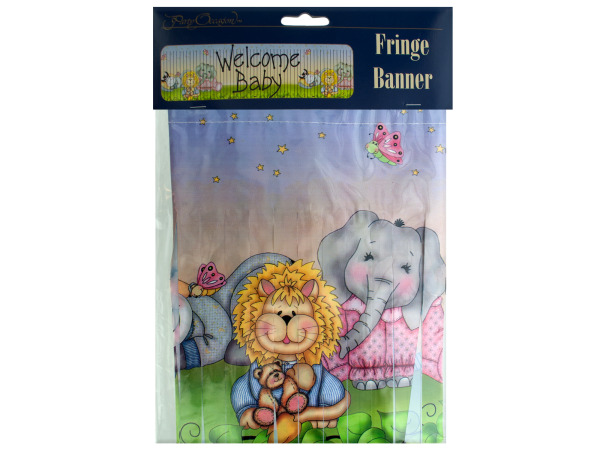welcome baby fringe banner