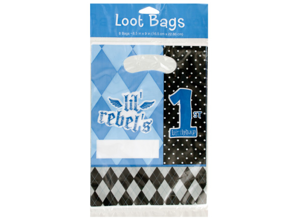8 pack first rebel loot bags 6.5 x 9 inch