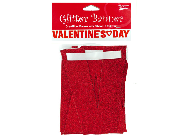 9 ft valentines day glitter banner