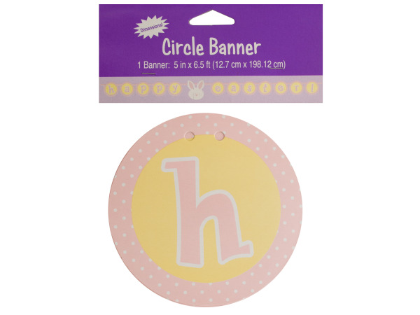Happy Easter Circle Banner