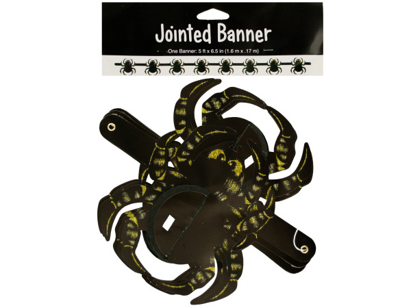 Halloween Honeycomb Spiders Jointed Banner