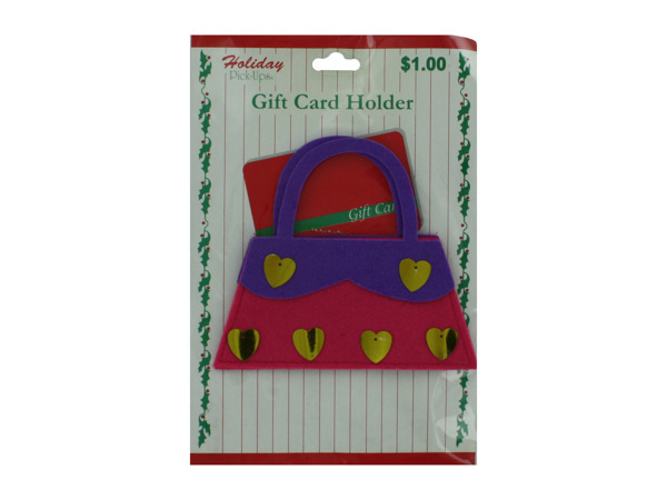 Holiday felt gift card holder