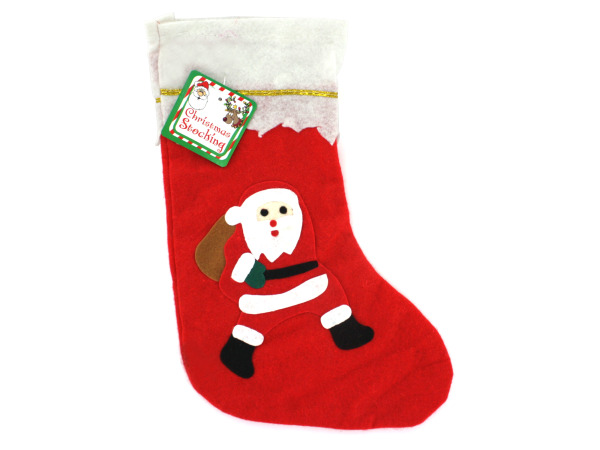 Christmas stocking featuring Santa