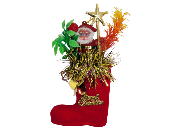 Santa Claus Stocking Holiday Ornament