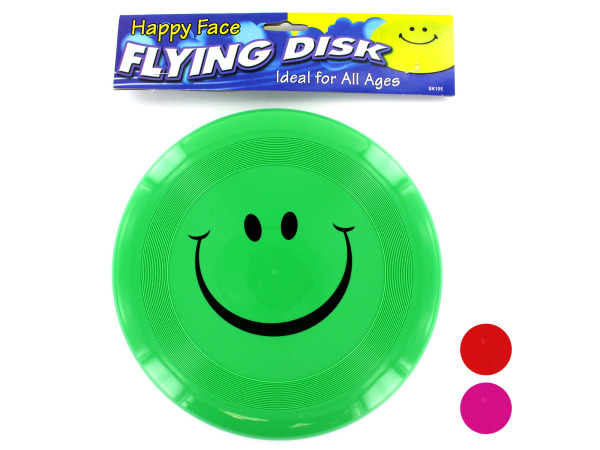 Smiley face flying disk