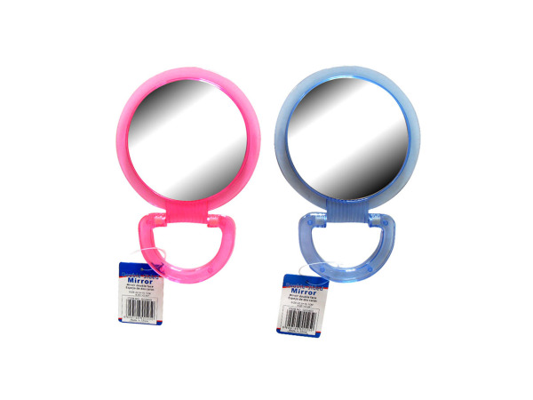 Double-sided mirror with handle