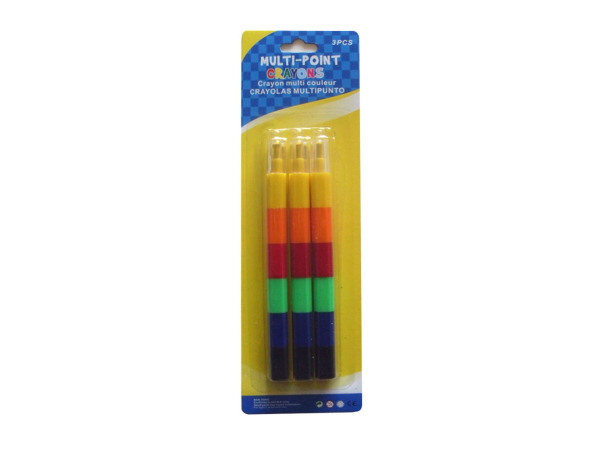 Multi-point crayons, 6 pack