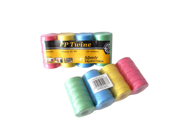 Colored twine, 4 rolls, 54 yards