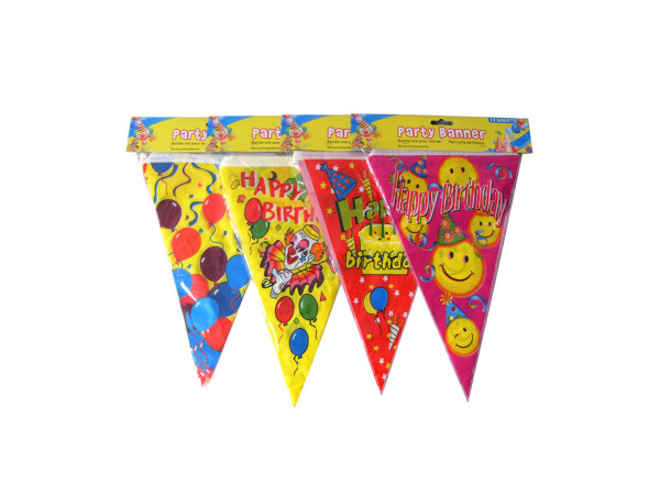 Bright birthday banner, four designs