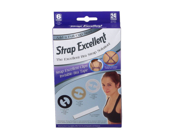 Bra clips and tape, pack of 6