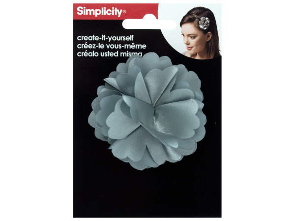 simplicity grey fabric flower headband accent