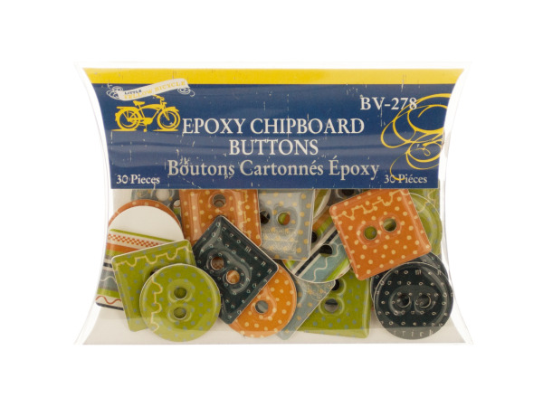 Epoxy Chipboard Craft Buttons