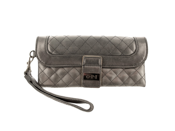 Quilted Pewter Wristlet